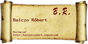Balczo Róbert névjegykártya
